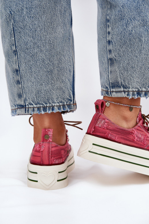 sieviešu puszābaki ar platformu GOE RR2N4104 sarkanas krāsas sieviešu puszābaki ar platformu GOE RR2N4104 sarkanas krāsas