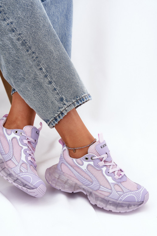 Āda Sneakers modeļa apavi Sieviešu GOE RR2N4081 Violeta krāsa Āda Sneakers modeļa apavi Sieviešu GOE RR2N4081 Violeta krāsa