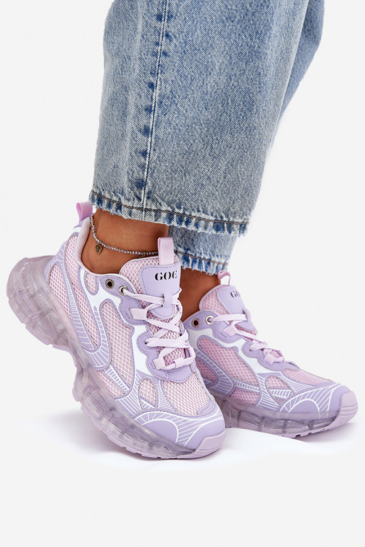Āda Sneakers modeļa apavi Sieviešu GOE RR2N4081 Violeta krāsa Āda Sneakers modeļa apavi Sieviešu GOE RR2N4081 Violeta krāsa