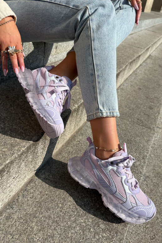 Āda Sneakers modeļa apavi Sieviešu GOE RR2N4081 Violeta krāsa Āda Sneakers modeļa apavi Sieviešu GOE RR2N4081 Violeta krāsa