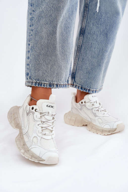 Āda Sneakers modeļa apavi Sieviešu GOE RR2N4083 smilšu krāsas Āda Sneakers modeļa apavi Sieviešu GOE RR2N4083 smilšu krāsas