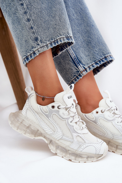 Āda Sneakers modeļa apavi Sieviešu GOE RR2N4083 smilšu krāsas Āda Sneakers modeļa apavi Sieviešu GOE RR2N4083 smilšu krāsas