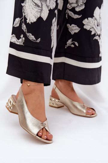 Āda Eleganta stila Sieviešu basenes CheBello 4724 Zelta krāsas 2