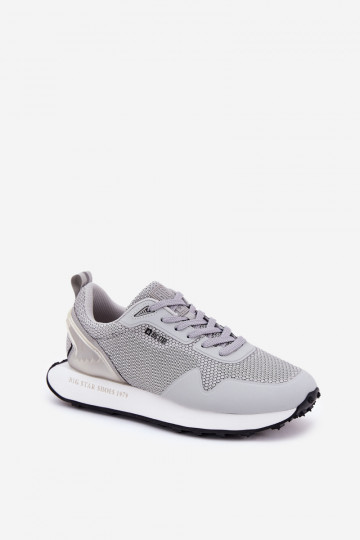 Sneakers modeļa apavi Vīriešiem ar platformu Big Star RR174358 Hi-Poly System Pelēkas krāsas
