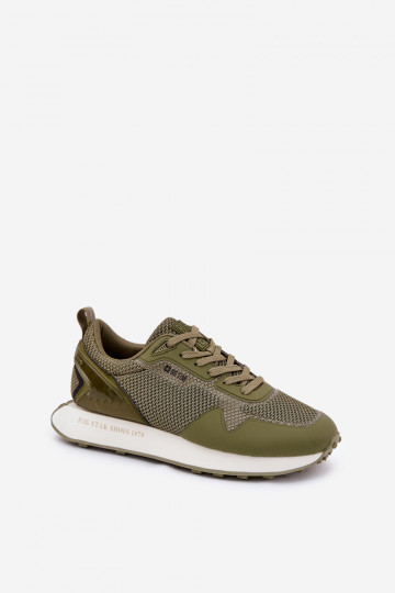 Sneakers modeļa apavi Vīriešiem ar platformu Big Star RR174360 Hi-Poly System Haki krāsas