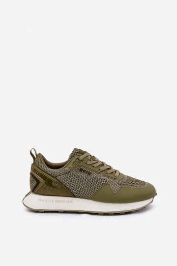 Sneakers modeļa apavi Vīriešiem ar platformu Big Star RR174360 Hi-Poly System Haki krāsas 2