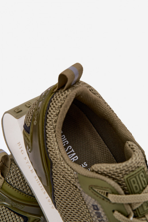 Sneakers modeļa apavi Vīriešiem ar platformu Big Star RR174360 Hi-Poly System Haki krāsas Sneakers modeļa apavi Vīriešiem ar platformu Big Star RR174360 Hi-Poly System Haki krāsas