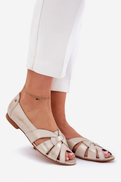 BalerīnasOdkrytymi Palcami Tā irciejka 06908-25/001-1 Zelta krāsas Przecierany