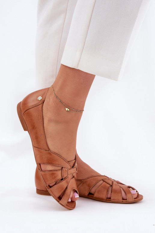 BalerīnasOdkrytymi Palcami Tā irciejka 06908-29/001-1 brūnas krāsas BalerīnasOdkrytymi Palcami Tā irciejka 06908-29/001-1 brūnas krāsas