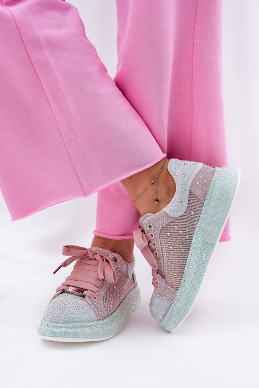 Dekorētas Sneakers modeļa apavi ar platformu GOE RR2N4009 Dažādu krāsu