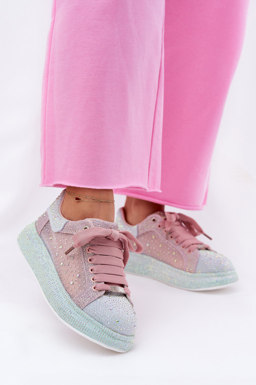 Dekorētas Sneakers modeļa apavi ar platformu GOE RR2N4009 Dažādu krāsu