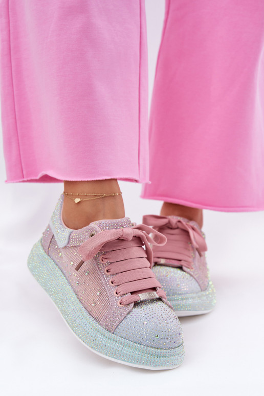 Dekorētas Sneakers modeļa apavi ar platformu GOE RR2N4009 Dažādu krāsu