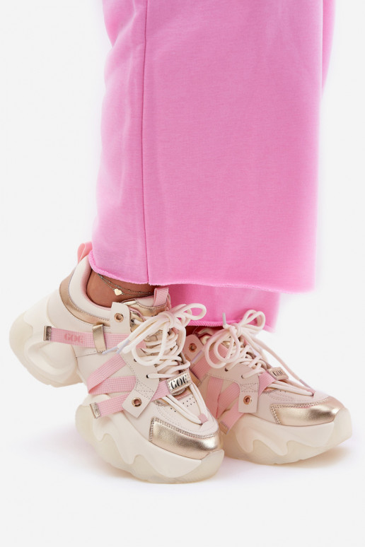 Āda Sneakers modeļa apavi Sieviešu Uz masīvas zoles GOE RR2N4031 smilšu krāsas