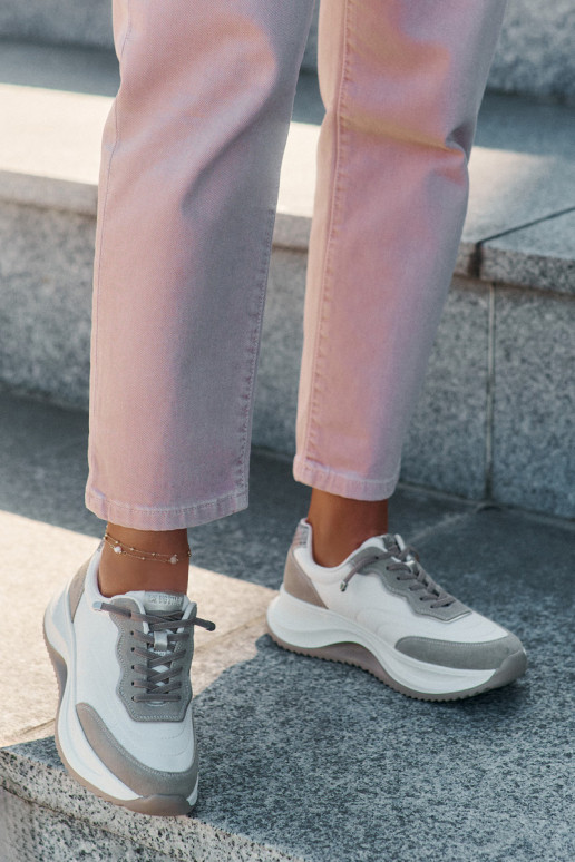 zamšādas Sneakers modeļa apavi Sieviešu ar platformu Big Star RR274A344 HI-POLY SYSTEM smilšu krāsas zamšādas Sneakers modeļa apavi Sieviešu ar platformu Big Star RR274A344 HI-POLY SYSTEM smilšu krāsas