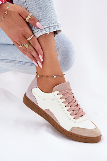 Āda Sneakers modeļa apavi Sieviešu Zazoo N1220 baltas krāsas