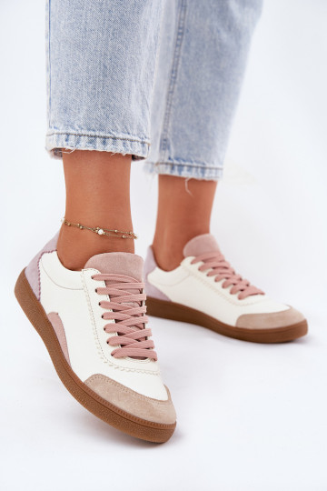 Āda Sneakers modeļa apavi Sieviešu Zazoo N1220 baltas krāsas 2