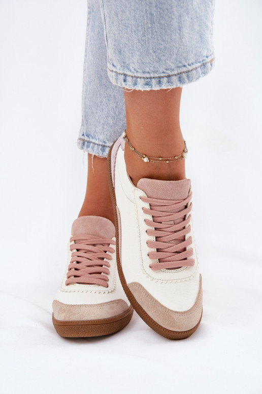 Āda Sneakers modeļa apavi Sieviešu Zazoo N1220 baltas krāsas