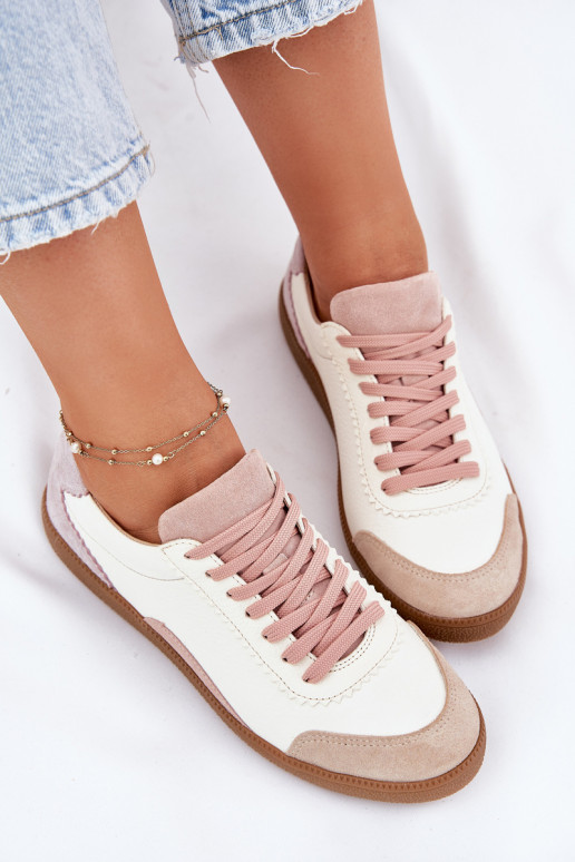 Āda Sneakers modeļa apavi Sieviešu Zazoo N1220 baltas krāsas