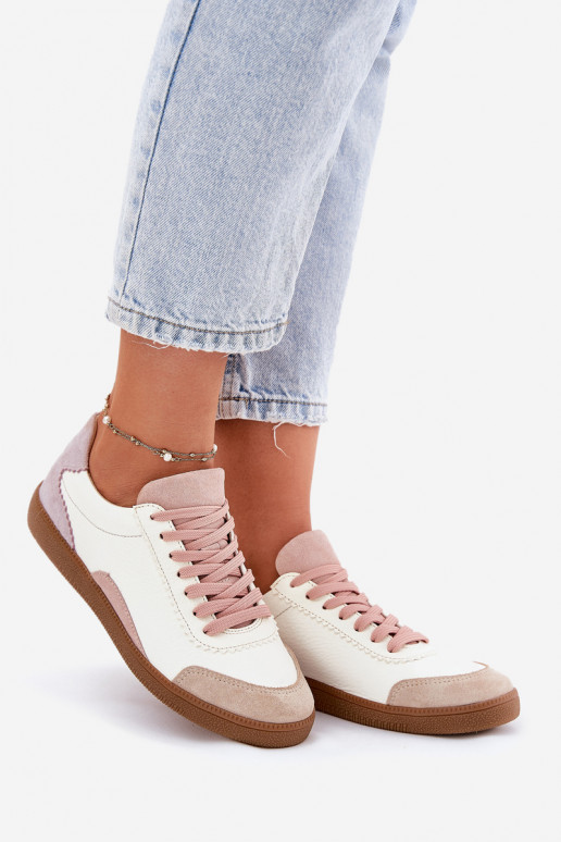 Āda Sneakers modeļa apavi Sieviešu Zazoo N1220 baltas krāsas