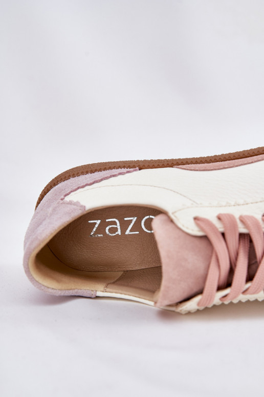 Āda Sneakers modeļa apavi Sieviešu Zazoo N1220 baltas krāsas