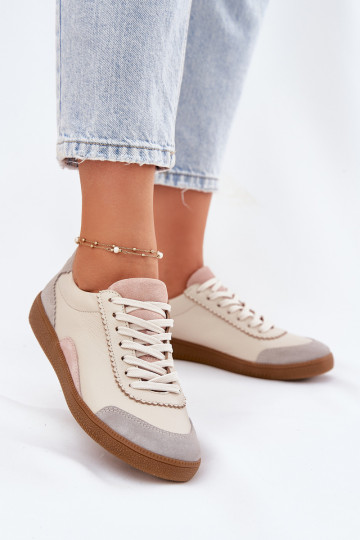 Āda Sneakers modeļa apavi Sieviešu Zazoo N1220 smilšu krāsas