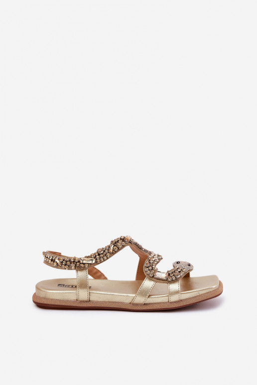 Sieviešu basenes Ar Dekorāciju Čūska Eko Āda Artiker 56C1362 Zelta krāsas