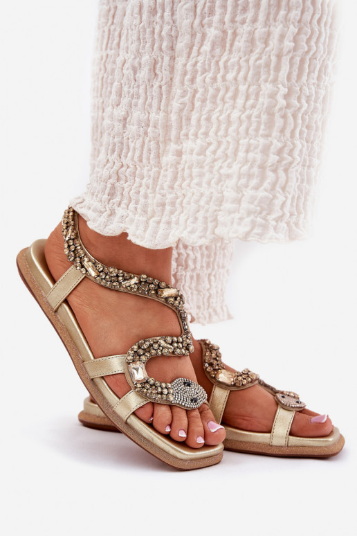 Sieviešu basenes Ar Dekorāciju Čūska Eko Āda Artiker 56C1362 Zelta krāsas