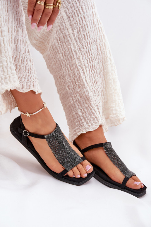 zempapēžu Eleganta stila Sieviešu basenes ar mirdzošiem spīdumiem Artiker 56C1370 melnas krāsas