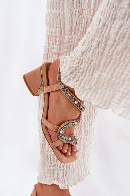 Sieviešu basenes ar mirdzošiem spīdumiem Artiker 56C1374 smilšu krāsas