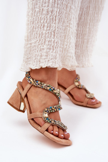 Sieviešu basenes ar mirdzošiem spīdumiem Artiker 56C1377 smilšu krāsas