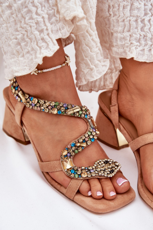 Sieviešu basenes ar mirdzošiem spīdumiem Artiker 56C1377 smilšu krāsas