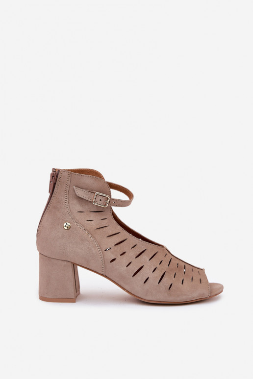 zamšādas Sieviešu puszābaki Tā irciejka 06893-10 smilšu krāsas