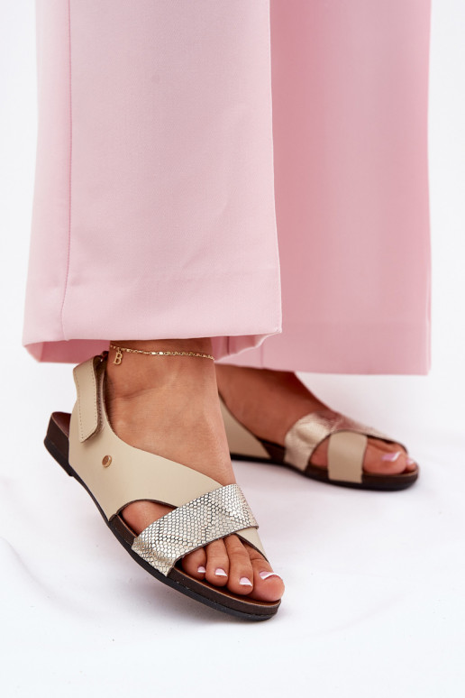 Sieviešu basenes ar lipīgām aizdarēm Zazoo 40141 smilšu krāsas-Zelta krāsas Sieviešu basenes ar lipīgām aizdarēm Zazoo 40141 smilšu krāsas-Zelta krāsas