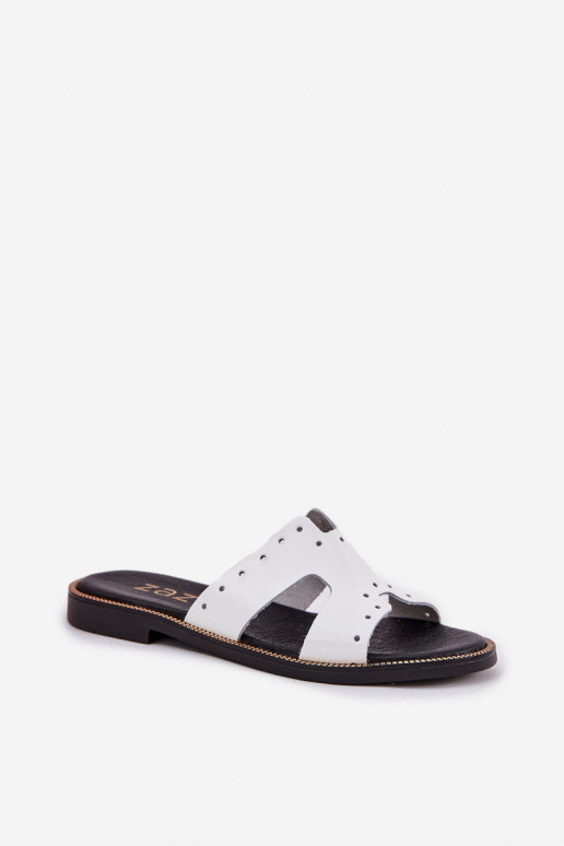 Zazoo 40326 Laque Sieviešu Čības Ar dekoratīviem izgriezumiem baltas krāsas Zazoo 40326 Laque Sieviešu Čības Ar dekoratīviem izgriezumiem baltas krāsas