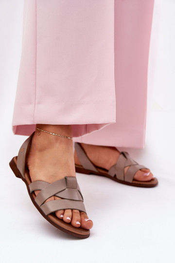 Zazoo 40185 Ērti Āda Ievelkamas smilšu krāsas