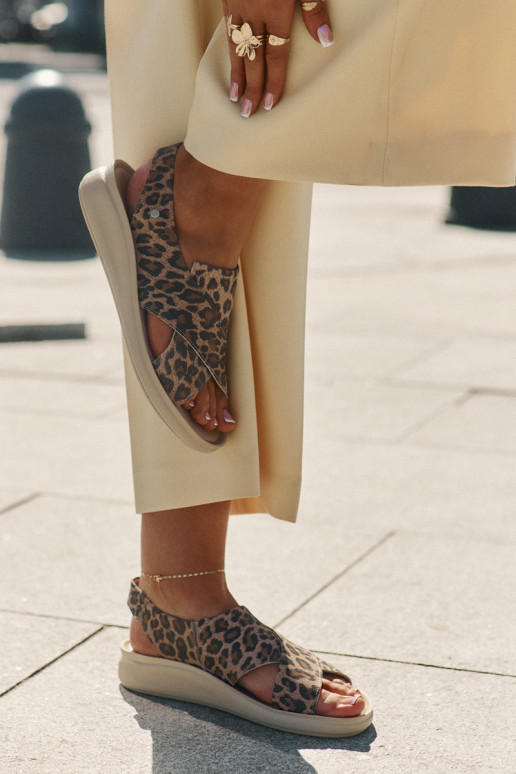 Zazoo 40392 Sieviešu basenes Sieviešu ar leoparda kažokādas rakstu brūnas krāsas Zazoo 40392 Sieviešu basenes Sieviešu ar leoparda kažokādas rakstu brūnas krāsas