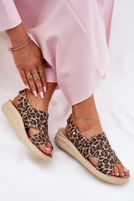 Zazoo 40392 Sieviešu basenes Sieviešu ar leoparda kažokādas rakstu brūnas krāsas Zazoo 40392 Sieviešu basenes Sieviešu ar leoparda kažokādas rakstu brūnas krāsas