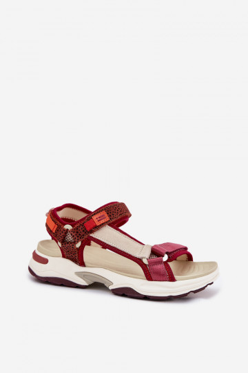 Sieviešu basenes ar lipīgām aizdarēm D.Franklin DFSH406003 bordo krāsas 2