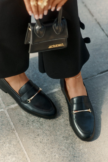 Āda apavi sieviešu mokasīni Tā irciejka K6809-01 melnas krāsas