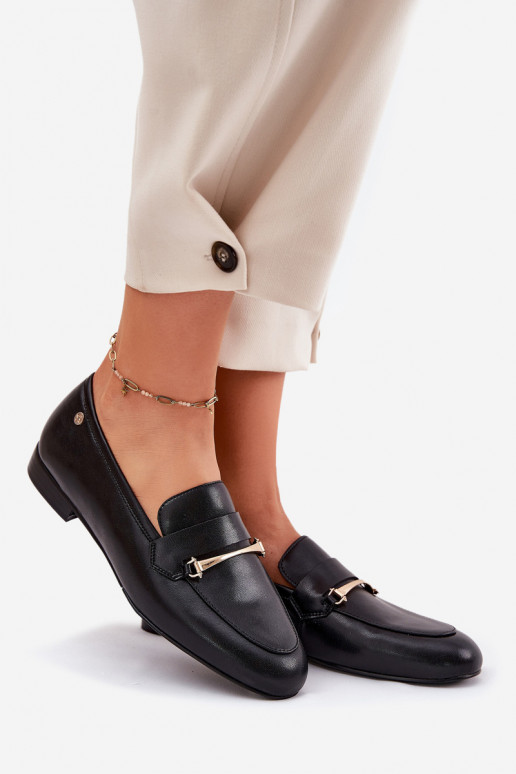 Āda apavi sieviešu mokasīni Tā irciejka K6809-01 melnas krāsas