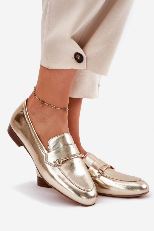 Āda apavi sieviešu mokasīni Tā irciejka K6809-25 Zelta krāsas