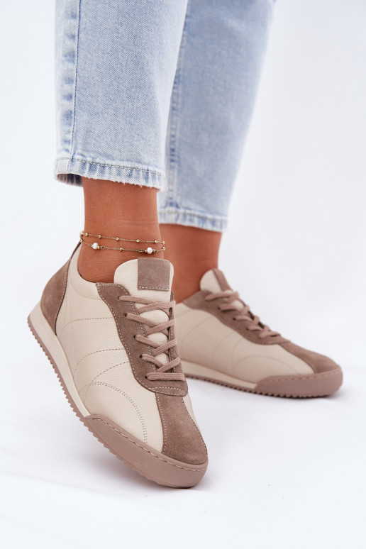 Āda sporta apavi Sieviešu Laura Messi 2935 smilšu krāsas Āda sporta apavi Sieviešu Laura Messi 2935 smilšu krāsas