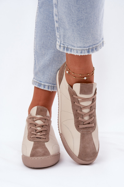 Āda sporta apavi Sieviešu Laura Messi 2935 smilšu krāsas Āda sporta apavi Sieviešu Laura Messi 2935 smilšu krāsas