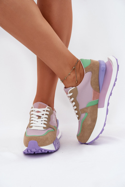 zamšādas Sneakers modeļa apavi Sieviešu ar platformu Big Star RR274815 HI-POLY SYSTEM Rozā krāsas zamšādas Sneakers modeļa apavi Sieviešu ar platformu Big Star RR274815 HI-POLY SYSTEM Rozā krāsas