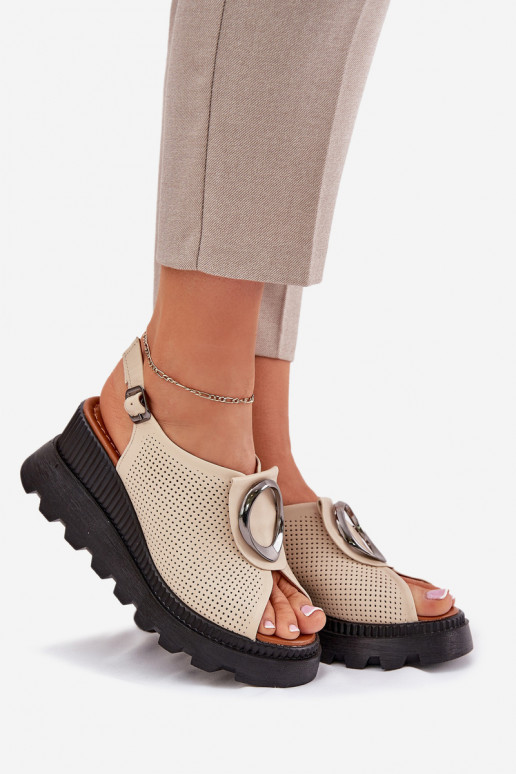 Sieviešu basenes Sieviešu Uz Ķīļa ar ornamentiem Artiker 56C0111 smilšu krāsas Sieviešu basenes Sieviešu Uz Ķīļa ar ornamentiem Artiker 56C0111 smilšu krāsas