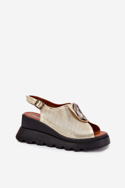 Sieviešu basenes Sieviešu Uz Ķīļa ar ornamentiem Artiker 56C0109 Zelta krāsas Sieviešu basenes Sieviešu Uz Ķīļa ar ornamentiem Artiker 56C0109 Zelta krāsas