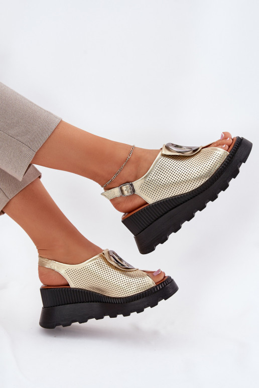 Sieviešu basenes Sieviešu Uz Ķīļa ar ornamentiem Artiker 56C0109 Zelta krāsas Sieviešu basenes Sieviešu Uz Ķīļa ar ornamentiem Artiker 56C0109 Zelta krāsas