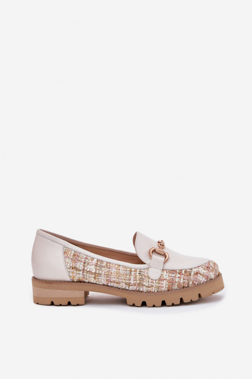 Āda sieviešu mokasīni Ze Zelta krāsasm Detalem Laura Messi 2938 Ziloņkaula krāsas Āda sieviešu mokasīni Ze Zelta krāsasm Detalem Laura Messi 2938 Ziloņkaula krāsas