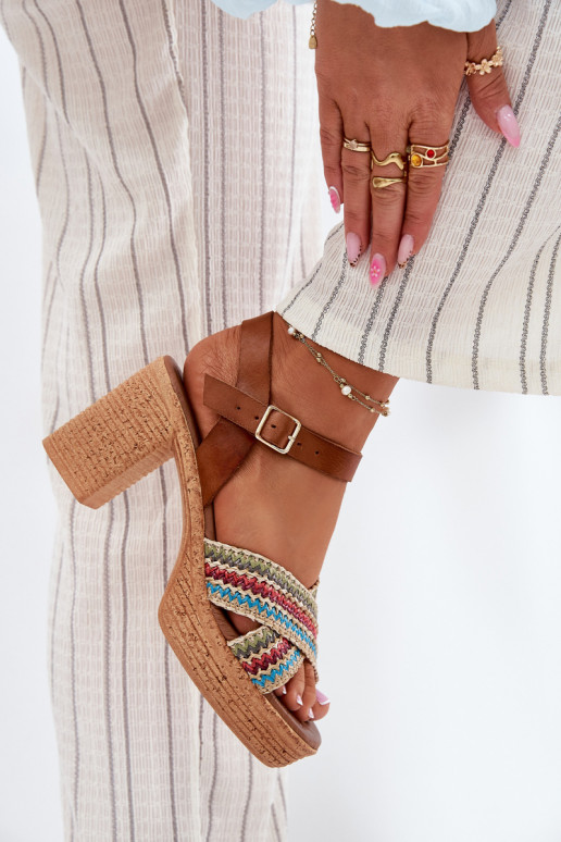 Sieviešu basenes Ar bizi Uz Paskach Zazoo 40460 brūnas krāsas Sieviešu basenes Ar bizi Uz Paskach Zazoo 40460 brūnas krāsas