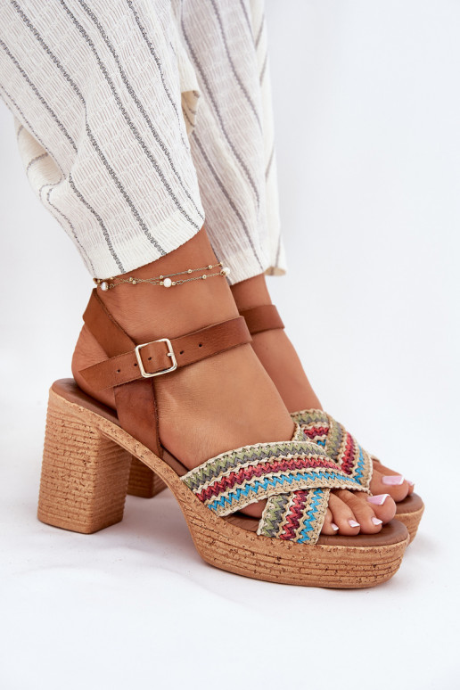 Sieviešu basenes Ar bizi Uz Paskach Zazoo 40460 brūnas krāsas Sieviešu basenes Ar bizi Uz Paskach Zazoo 40460 brūnas krāsas